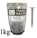 25mm x 3mm Galvanised Felt Nails / Clouts 1kg Bulk Bag